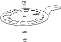 Rösle Ersatzteil: Lüftungsschieber Inkl. Schraubensatz (ohne Griff) Für Kugelgrill No.1 F50 Air Und F60 Air