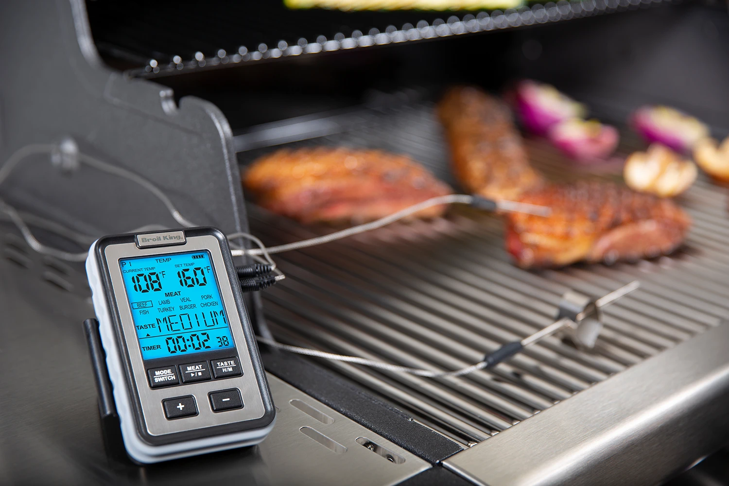 Broil King Seitenablagen Grillthermometer Digital 2 Broil King Seitenablagen Grillthermometer Digital – Bild 2