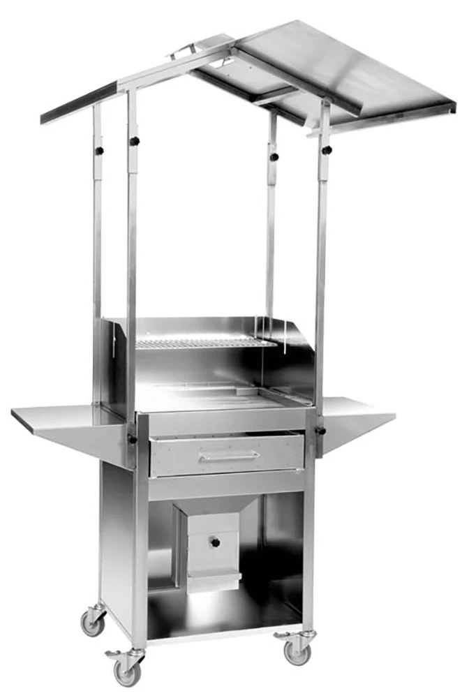 Thüros III Holzkohle Gewerbegrill Mit Dach (48x60 Cm Grillfläche) 1 Thüros III Holzkohle Gewerbegrill Mit Dach (48x60 Cm Grillfläche)